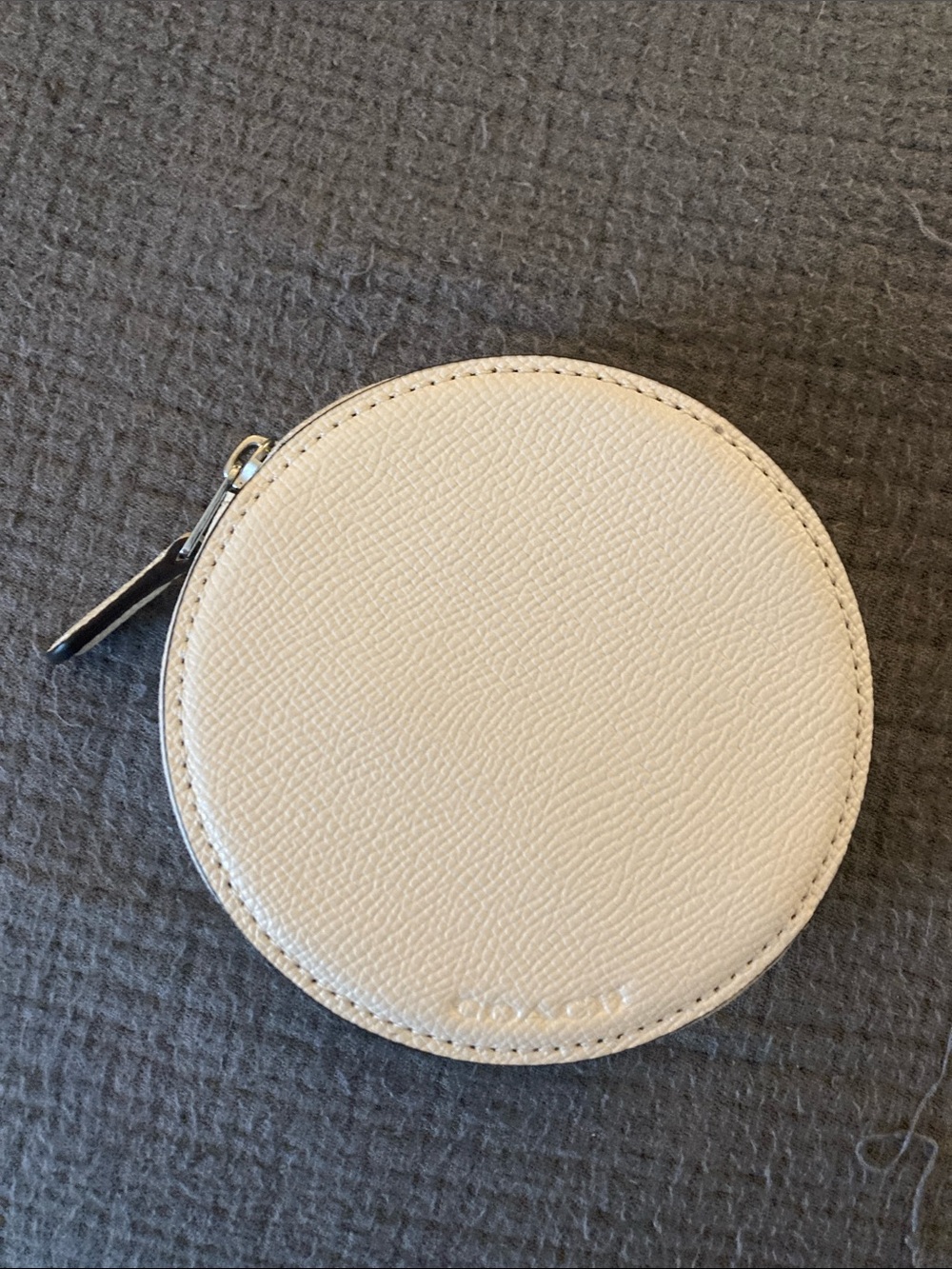 Coach Cream and Black Skeleton Coin Pouch - Picture 2 of 3